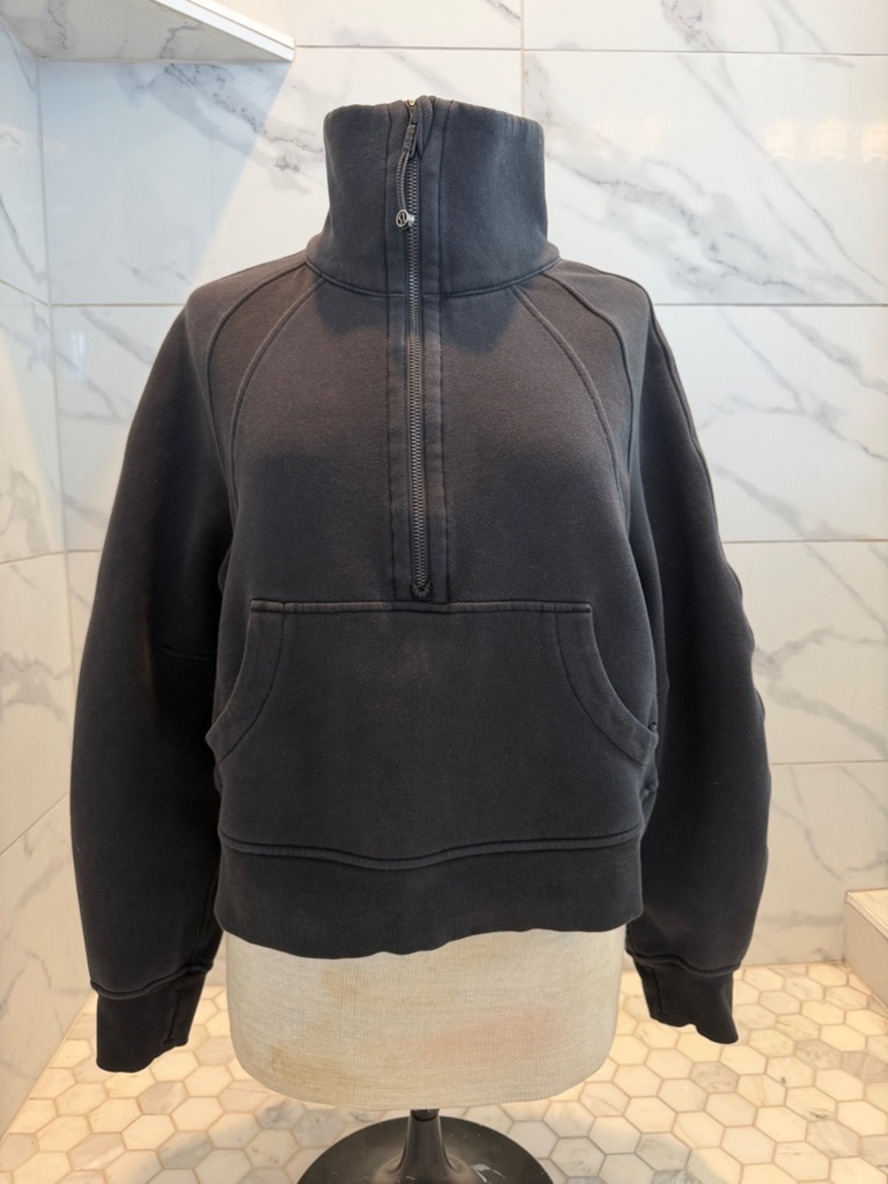 Lululemon Scuba Oversized Funnel Neck Black Sweatshirt Women’s Size XS | S - Picture 2 of 14